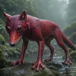 Strawberry frog + Wolf